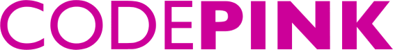 CODEPINK logo in pink magenta letters
